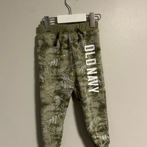 Old navy 18/24m green Dino joggers
